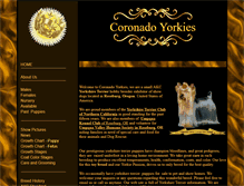 Tablet Screenshot of coronadoyorkies.com